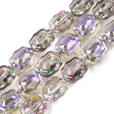 Electroplate Glass Beads Strands EGLA-T021-05E-1