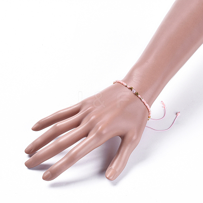 Adjustable Nylon Thread Braided Beads Bracelets BJEW-JB04379-03-1
