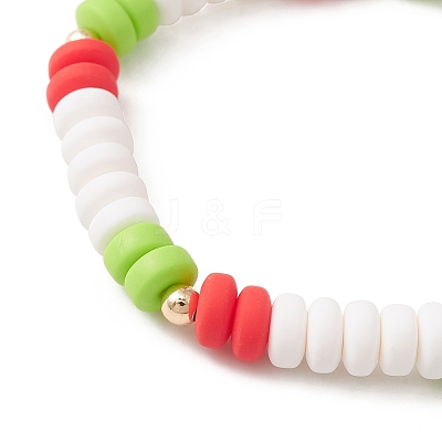 Handmade Polymer Clay Bead Stretch Bracelets for Women BJEW-MZ00042-02-1