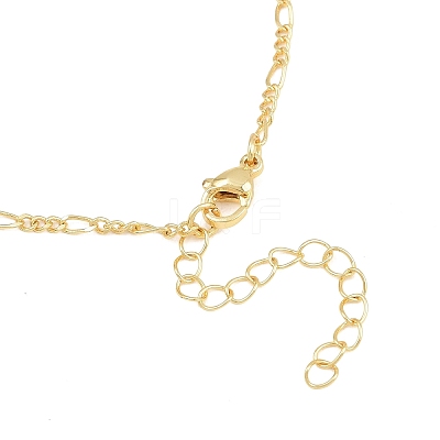 Brass Figaro Chain Bracelet Making KK-CBADBBF-06G-1