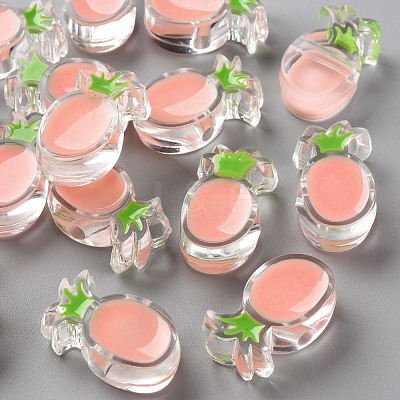 Transparent Enamel Acrylic Beads TACR-S155-002C-1