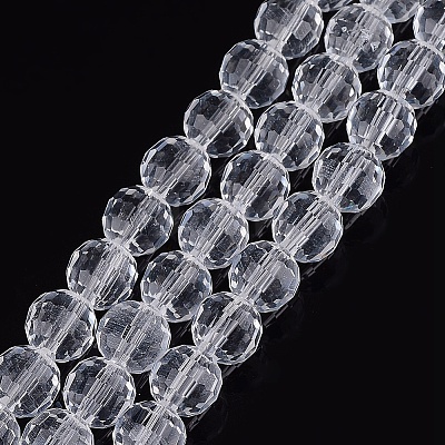 Transparent Glass Bead Strands GLAA-R095-8mm-15-1