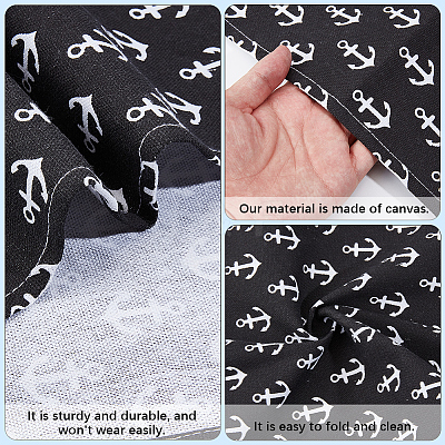 1Pc Anchor Pattern Chair Polycotton Cloth AJEW-GF0015-38H-1