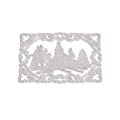 Church Frame Carbon Steel Cutting Dies Stencils X-DIY-F036-37-1