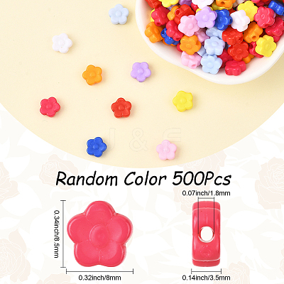 Opaque Acrylic Beads MACR-SP0002-06B-1