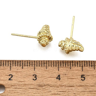Brass Stud Earrings EJEW-H157-01G-02-1