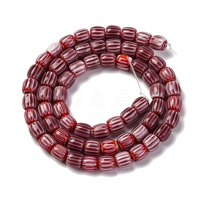 Handmade Lampwork Chevron Beads Strands LAMP-K041-01A-13-1