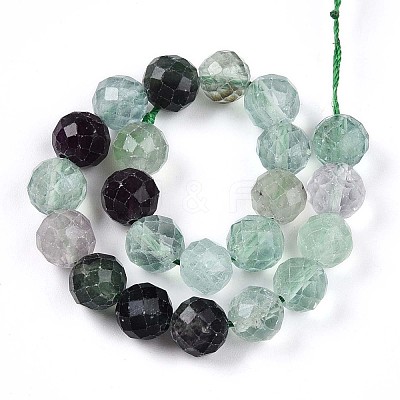 Natural Fluorite Beads Strands G-S345-8mm-31-1