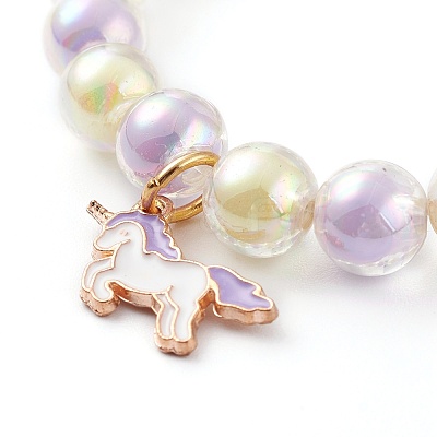Transparent Acrylic Bead in Bead Stretch Bracelet Sets for Kids BJEW-JB06509-1