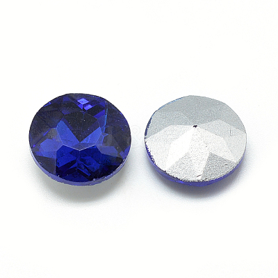 Pointed Back Glass Rhinestone Cabochons RGLA-T029-8mm-11-1