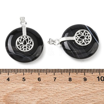 Natural Black Agate(Dyed & Heated) Pendants GG-CBAF4FB-02S-B01-1