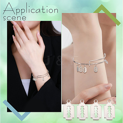 100Pcs 201 Stainless Steel Charms STAS-DC0011-83-1