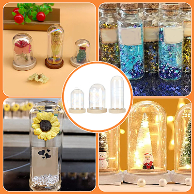 9 Sets 3 Style Glass Dome Cover AJEW-PH0011-45-1