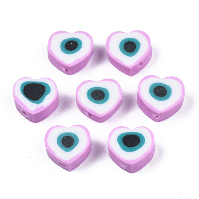 Handmade Polymer Clay Beads X-CLAY-T019-08E-1