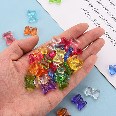 Transparent Acrylic Pendants TACR-T024-02BB-1