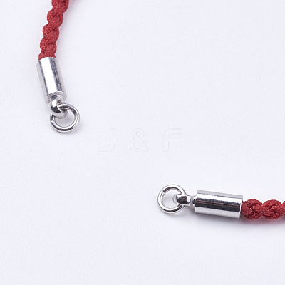 Braided Cotton Cord Bracelet Making MAK-I006-22P-1