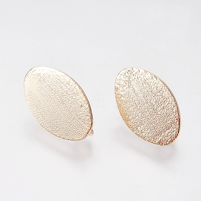 Long-Lasting Plated Brass Stud Earring Findings X-KK-K227-062G-NF-1