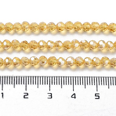 Electroplate Glass Bead Strands EGLA-R015-4mm-30-1