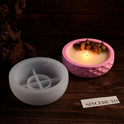 Bowl Shape DIY Silicone Candle Holer Molds DIY-A053-19-1