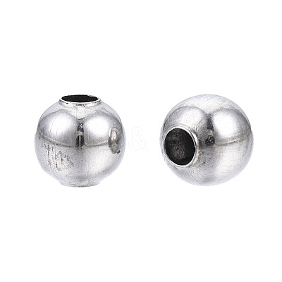 Round 304 Stainless Steel Beads STAS-TAC0004-4mm-P-1