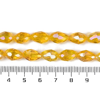 Transparent Electroplate Glass Beads Strands EGLA-N013-T6mm-B04-1