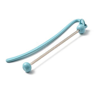 Iron & Alloy Bookmarks with Beadable Bar Pendant LS-AJEW-G055-02A-1