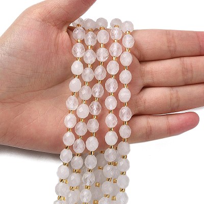 Natural Quartz Crystal Beads Strands G-F809-A01-01B-1