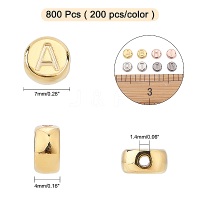 800Pcs 4 Colors CCB Plastic Beads CCB-AR0001-01-1