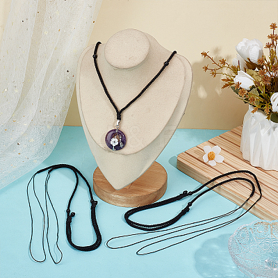 Rope Adjustable Necklaces Making MAK-WH0016-07B-1