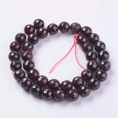 Natural Garnet Beads Strands G-G542-10mm-21-1