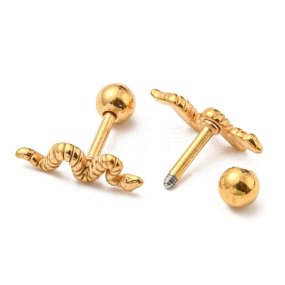 Ion Plating(IP) 304 Stainless Steel Stud Earrings EJEW-Z034-17G-1