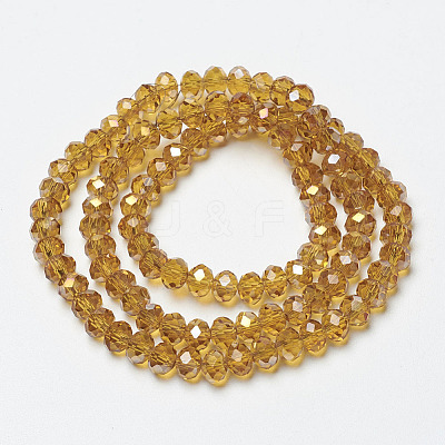 Electroplate Transparent Glass Beads Strands EGLA-A034-T4mm-H20-1