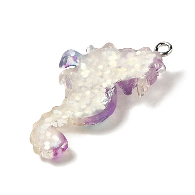 Ocean Theme Transparent Resin Pendants RESI-P029-07P-C-1