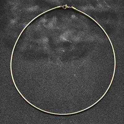 Casual Style 304 Stainless Steel Snake Chain Choker Necklaces STAS-O037-05G-1