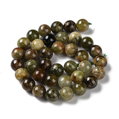 Natural Green Garnet Beads Strands G-Z034-B14-03-1