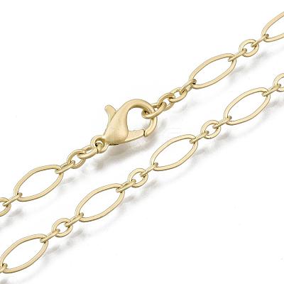 Brass Cable Chains Necklace Making MAK-S072-16B-MG-1