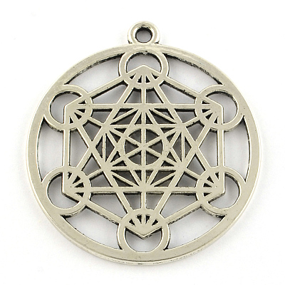 Tibetan Style Alloy Pendants X-TIBEP-R348-39AS-RS-1