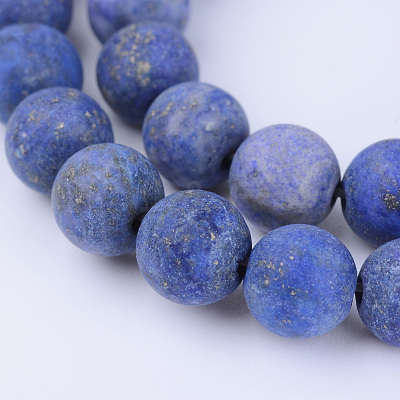 Natural Lapis Lazuli Beads Strands G-Q462-8mm-19-1