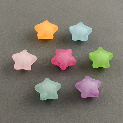 Frosted Acrylic Beads FACR-Q005-M-1