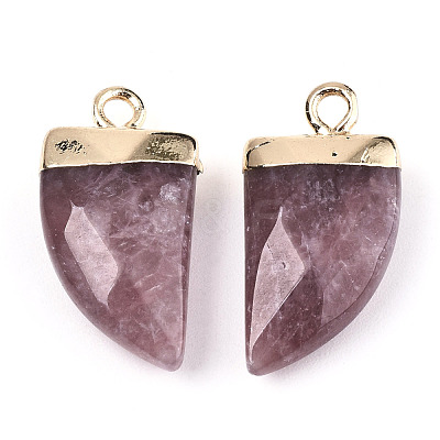 Natural Strawberry Quartz Pendants G-N326-57E-1