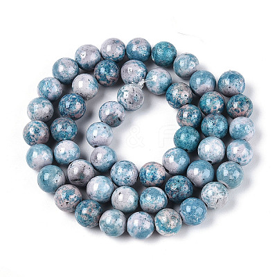 Dyed Synthetic Fossil Beads Strands G-T139-8mm-66G-1
