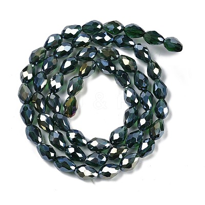 Transparent Electroplate Glass Beads Strands EGLA-N013-T4mm-B15-1