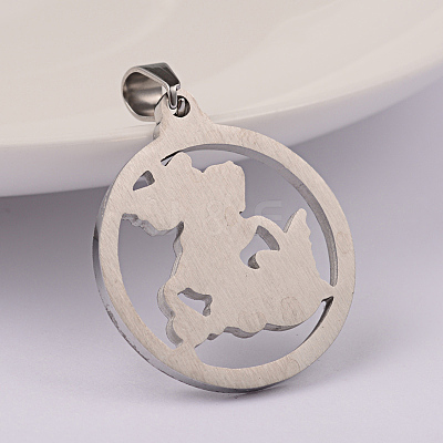 Non-Tarnish 304 Stainless Steel Pendants STAS-M245-10P-1