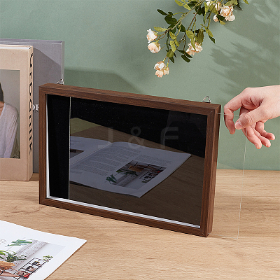 Wood Wall Mounted Badge Presentation Boxes ODIS-WH0331-15-1