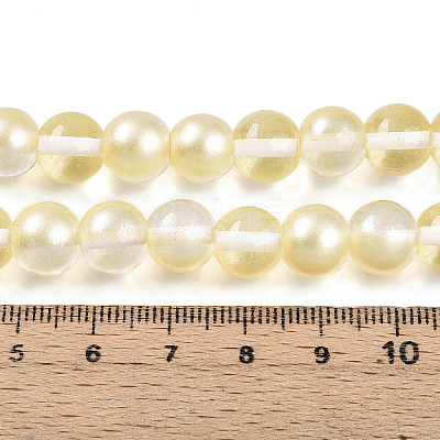 Baking Paint Transparent Glass Beads X1-DGLA-N011-10mm-02-1