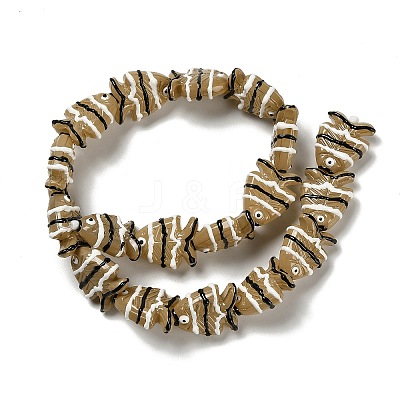 Painted Glass Beads X1-LAMP-I032-01E-1