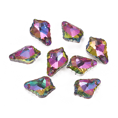 Faceted Glass Pendants GLAA-F068-C28-01-1