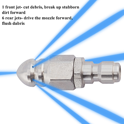 Brass Sewer Jetting Nozzle AJEW-GA0002-22-1