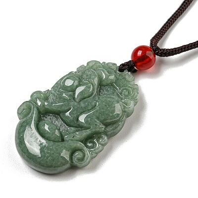Natural Jadeite Pendant Necklaces G-H306-05-12-1