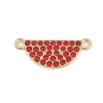 Alloy Ruby Rhinestone Watermelon Links Connector Charms FIND-K020-11G-1